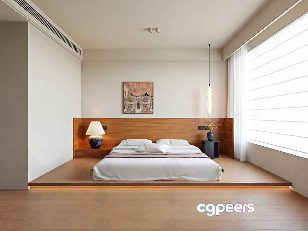 Modern Minimalist Bedroom 3D Model - 1387 - CORONA Render Modern Minimalist Bedroom 3D Model - 1387 - CORONA Render