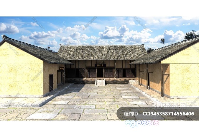 Traditional Chinese Building 3D Model - 9582 - VRAY Render Traditional Chinese Building 3D Model - 9582 - VRAY Render