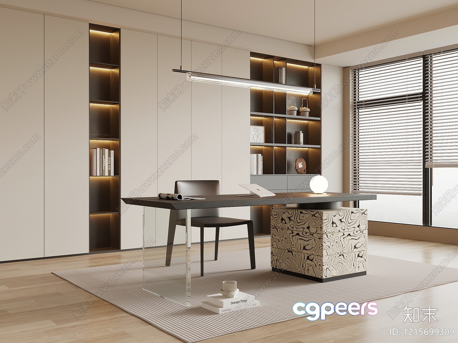 Modern Office Desk 3D Model - 14161 - VRAY Render