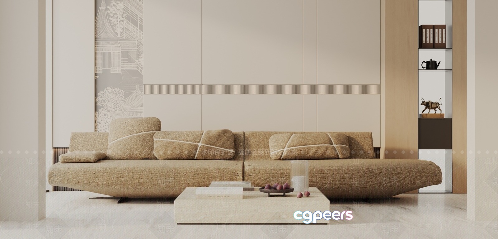 Modern Living Room 3D Model - 16186 - VRAY Render Modern Living Room 3D Model - 16186 - VRAY Render