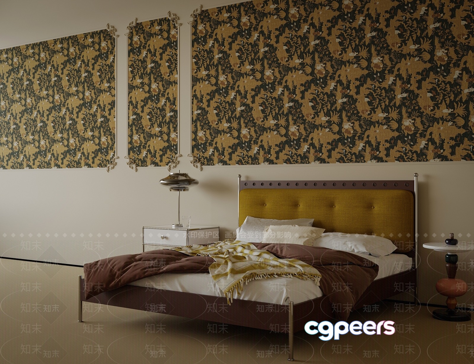 Cozy Bedroom 3D Model - 3845 - VRAY Render Cozy Bedroom 3D Model - 3845 - VRAY Render