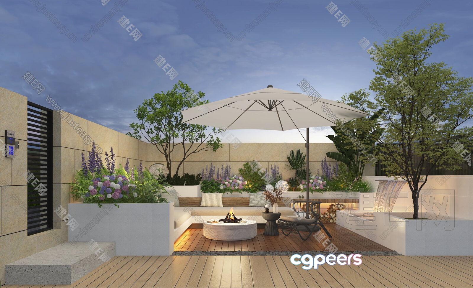 Modern Outdoor Patio 3D Model - 11818 - VRAY Render Modern Outdoor Patio 3D Model - 11818 - VRAY Render