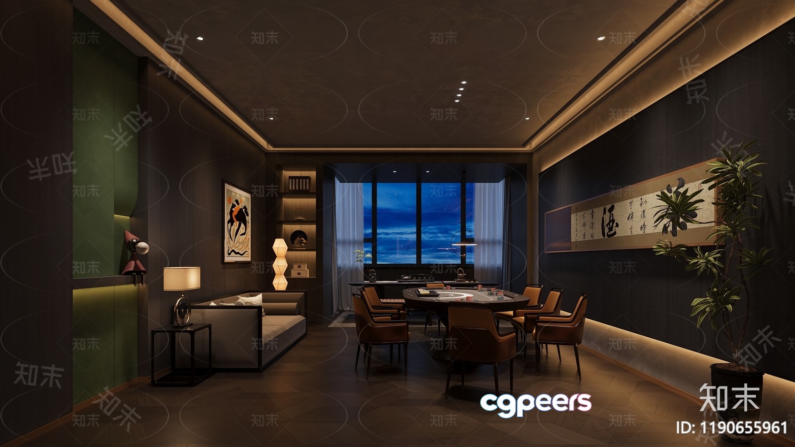 Modern Living Room 3D Model - 617 - CORONA Render Modern Living Room 3D Model - 617 - CORONA Render