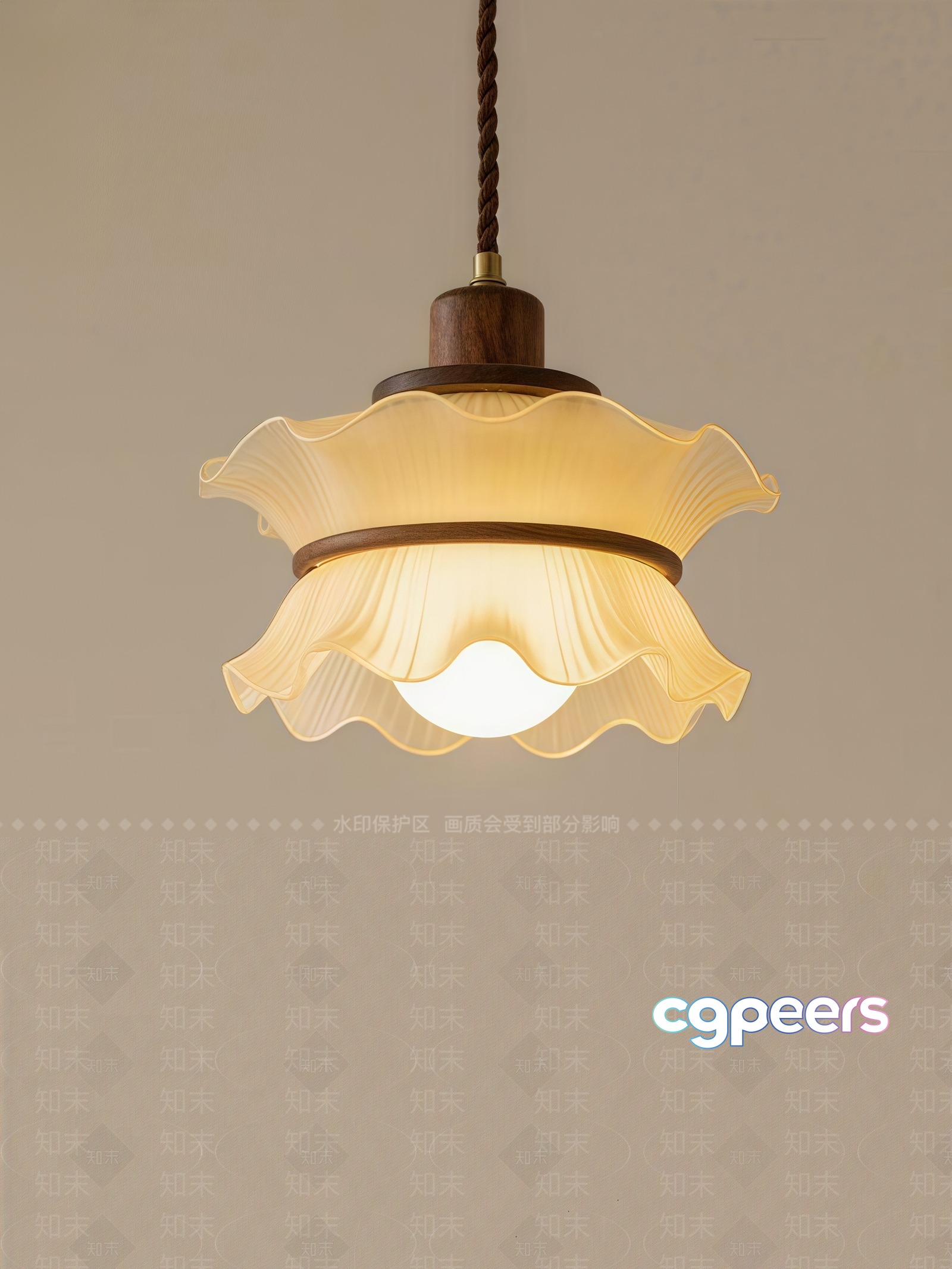 Gold Light Fixture 3D Model - 12305 - CORONA Render