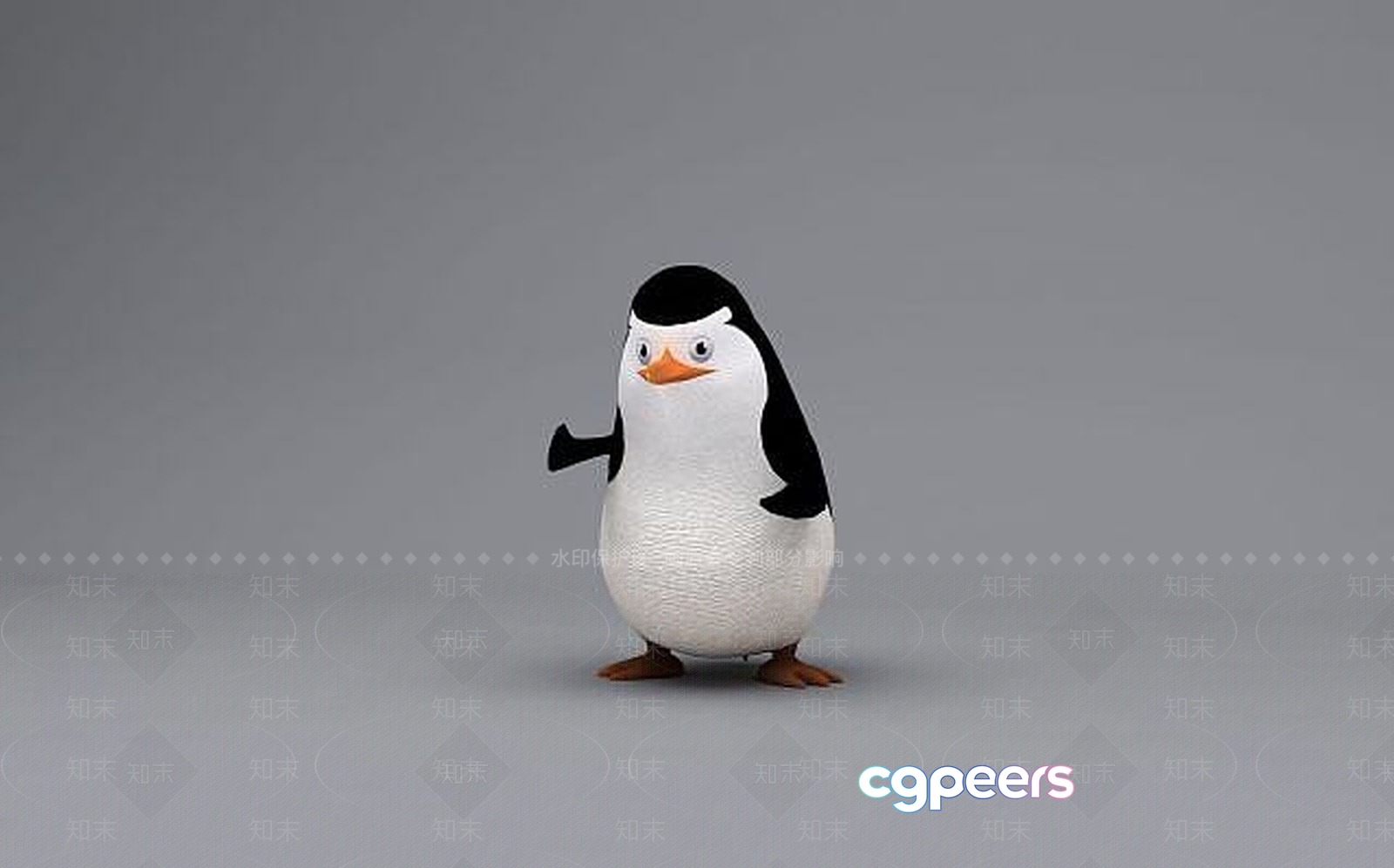 A Cartoon Penguin 3D Model - 19565 - VRAY Render A Cartoon Penguin 3D Model - 19565 - VRAY Render