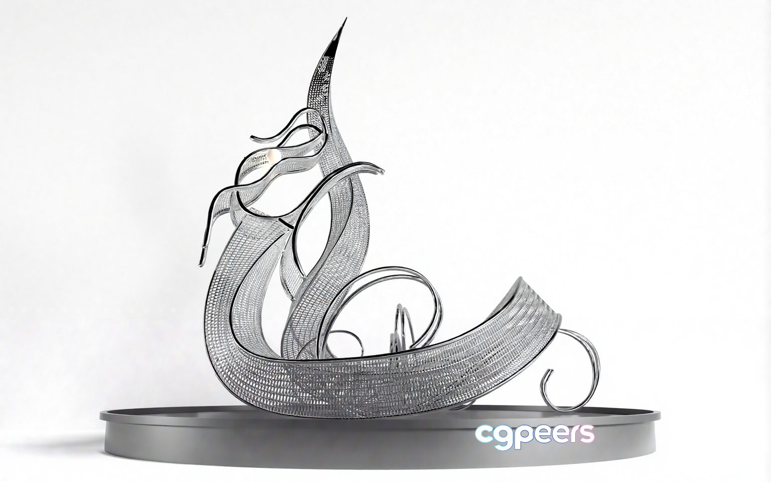 Metal Art Piece 3D Model - 14544 - CORONA Render