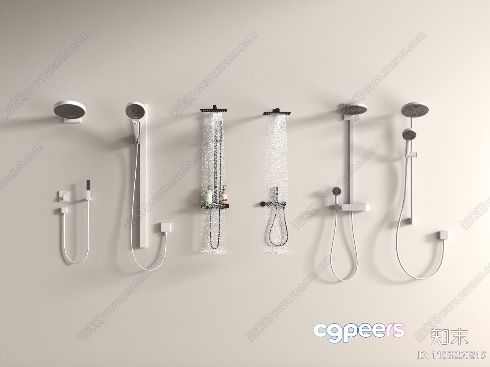 Modern Shower Fixtures 3D Model - 8024 - VRAY Render Modern Shower Fixtures 3D Model - 8024 - VRAY Render