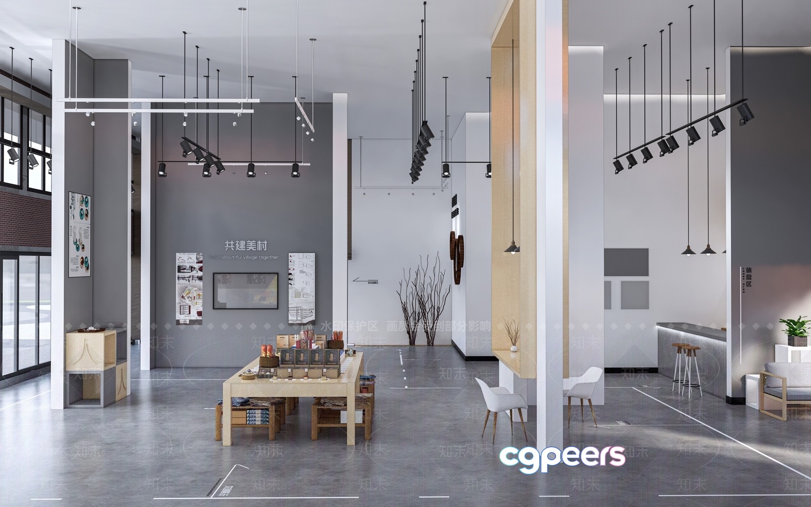 Modern Open Space 3D Model - 5455 - VRAY Render Modern Open Space 3D Model - 5455 - VRAY Render
