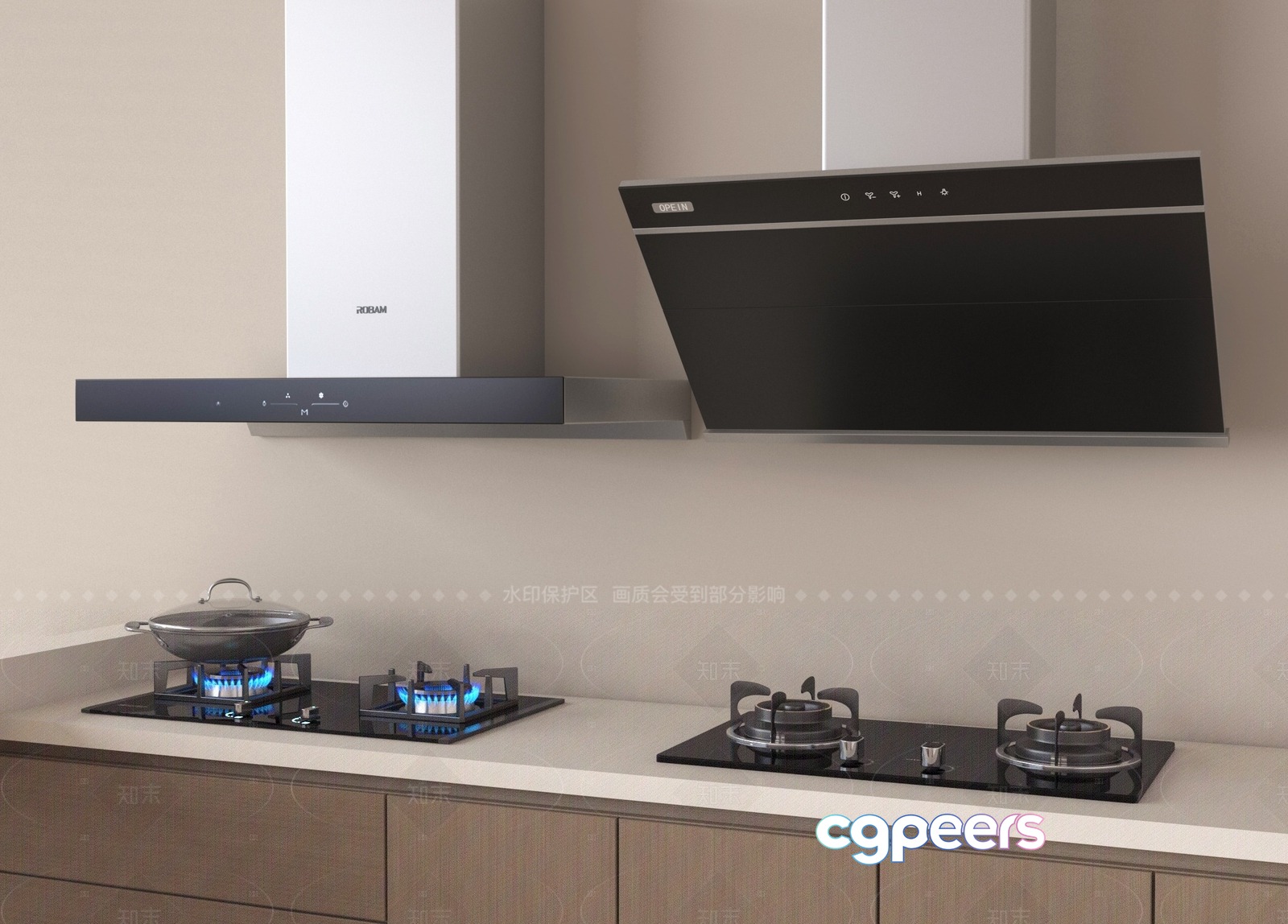 Modern Kitchen Appliances 3D Model - 456 - VRAY Render Modern Kitchen Appliances 3D Model - 456 - VRAY Render