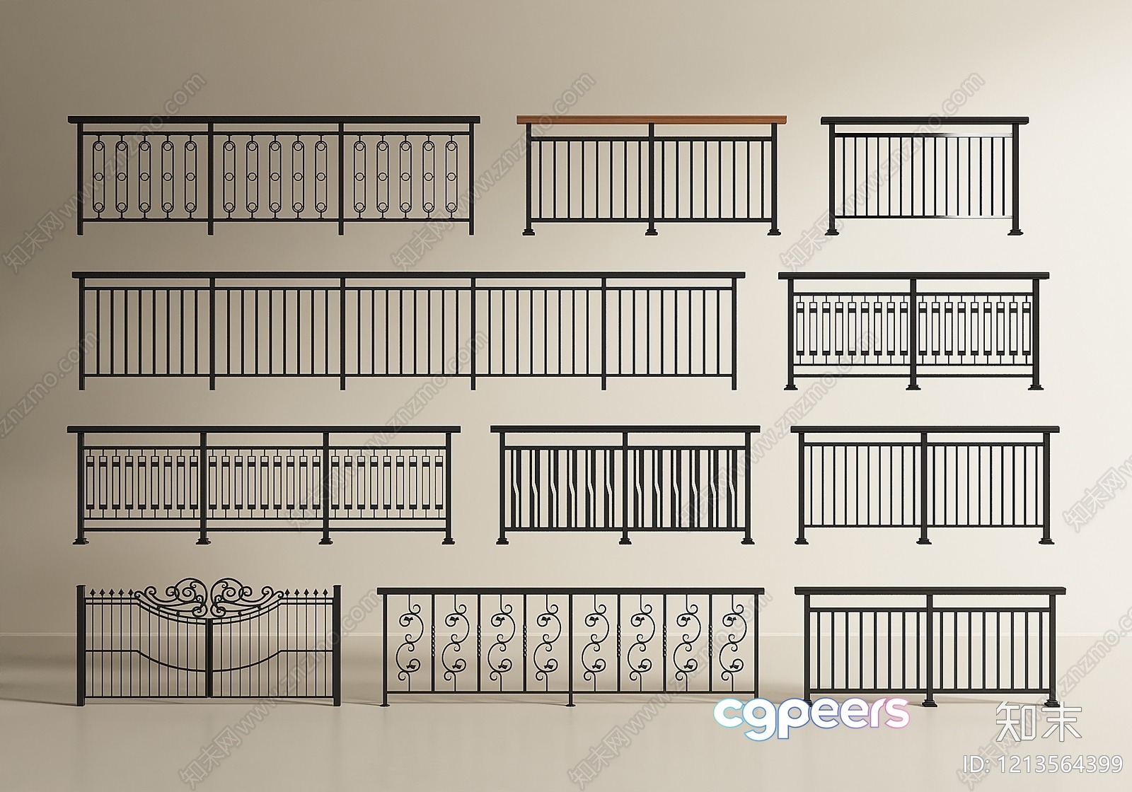 Examples Of Correct Answers: Metal Balcony Railing 3D Model - 13743 - VRAY Render Examples Of Correct Answers: Metal Balcony Railing 3D Model - 13743 - VRAY Render