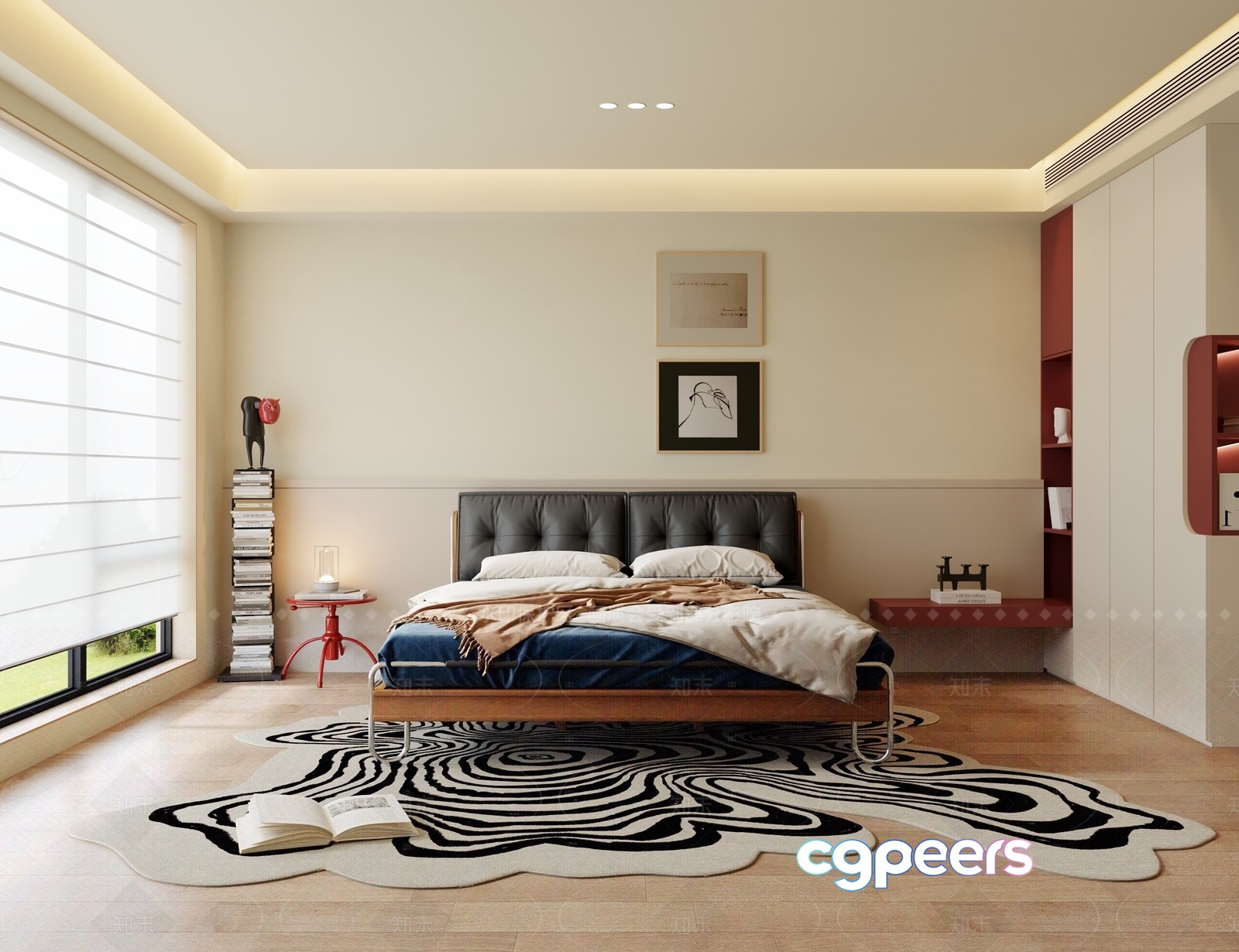 Cozy Modern Bedroom 3D Model - 15874 - CORONA Render
