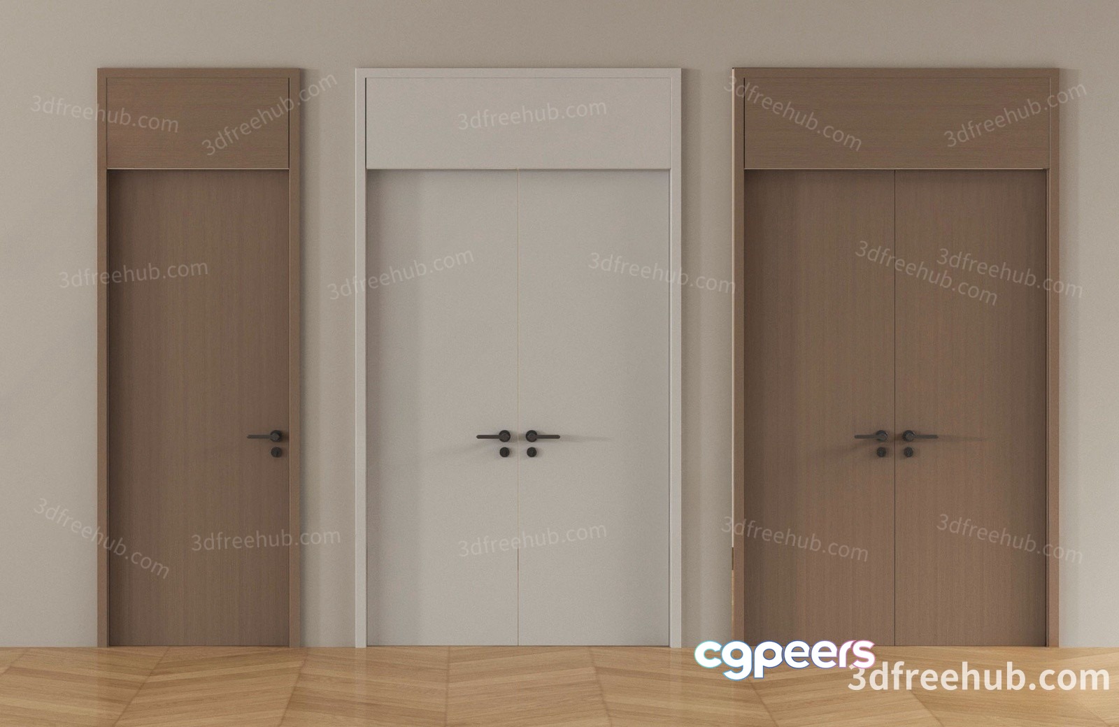 Modern Interior Doors 3D Model - 21930 - VRAY Render