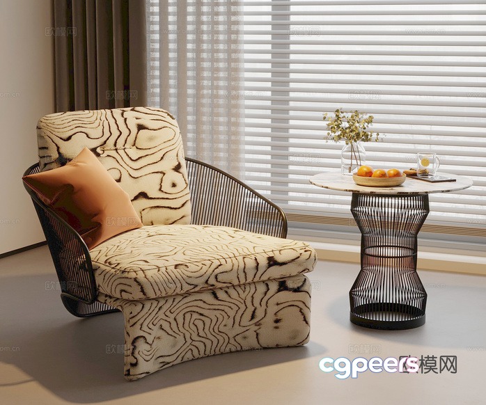 Modern Living Room 3D Model - 11136 - VRAY Render