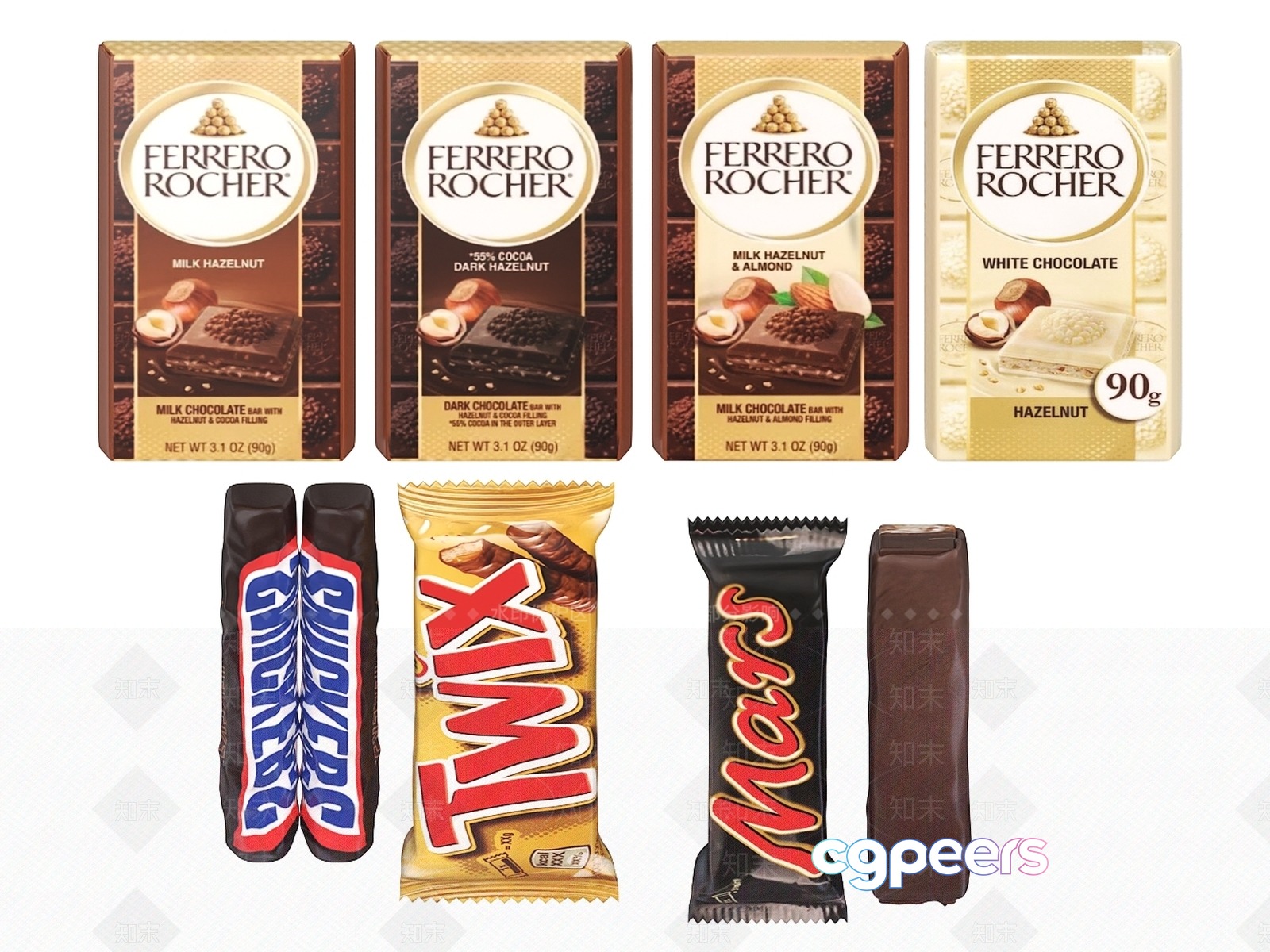 Chocolate Bars 3D Model - 8648 - VRAY Render Chocolate Bars 3D Model - 8648 - VRAY Render