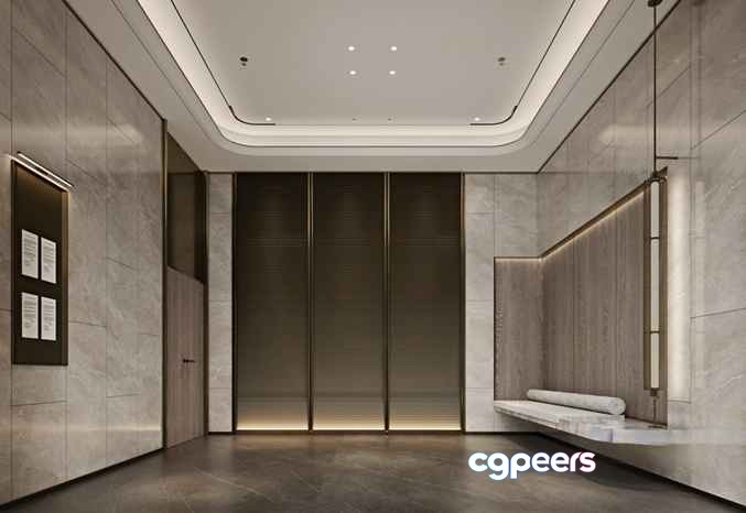 Modern Entranceway 3D Model - 17512 - CORONA Render Modern Entranceway 3D Model - 17512 - CORONA Render