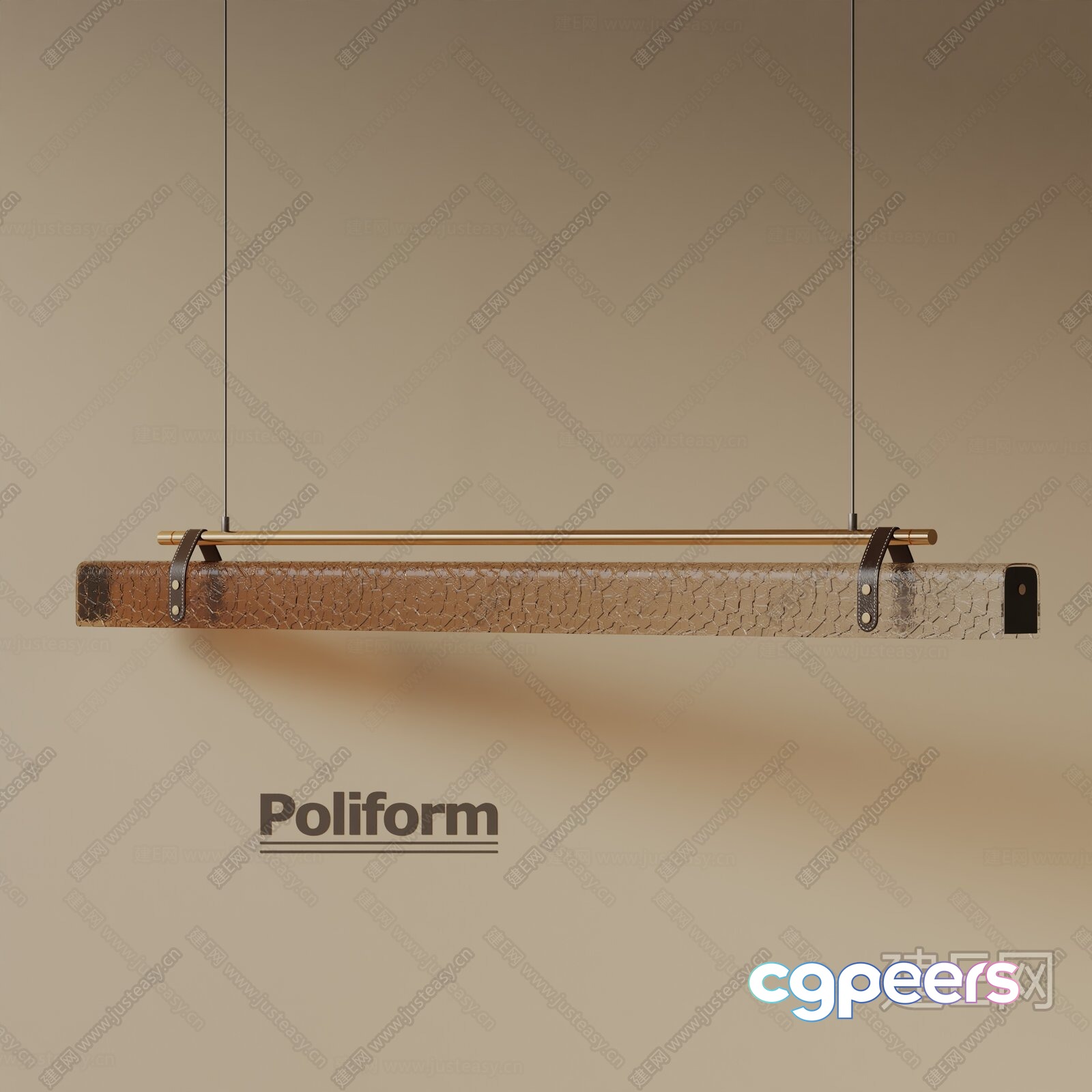 Gold Light Fixture 3D Model - 674 - VRAY Render