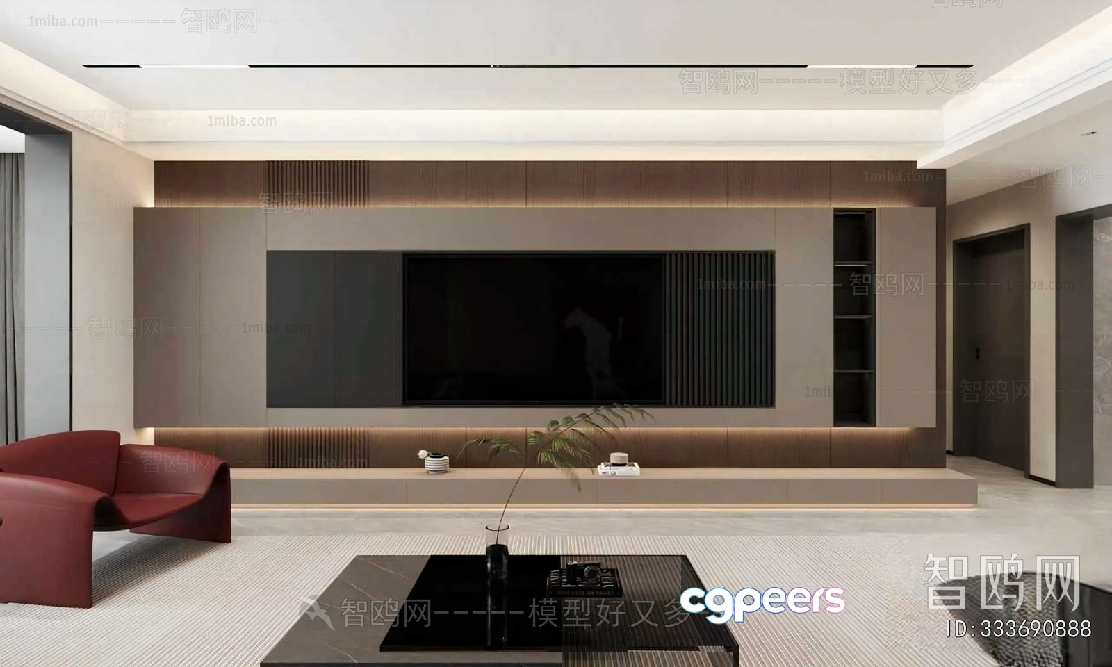 Modern Living Room 3D Model - 17986 - VRAY Render Modern Living Room 3D Model - 17986 - VRAY Render