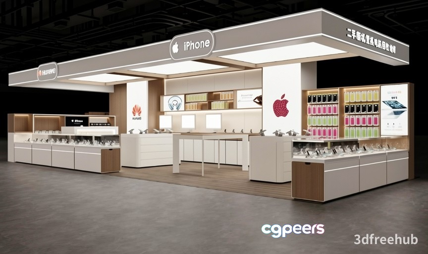 A Modern Electronics Store 3D Model - 20576 - VRAY Render A Modern Electronics Store 3D Model - 20576 - VRAY Render