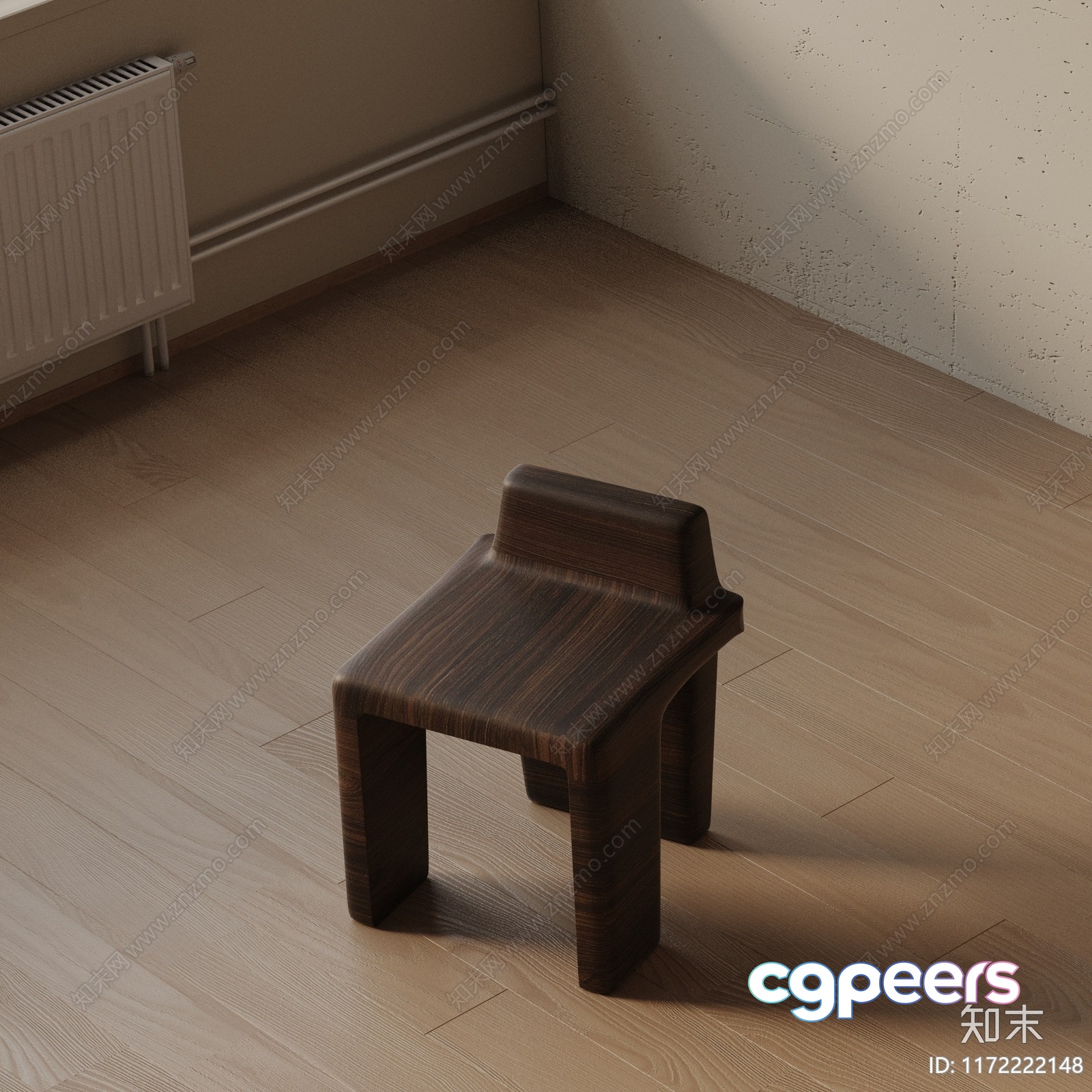 A Wooden Chair In A Room 3D Model - 7402 - VRAY Render A Wooden Chair In A Room 3D Model - 7402 - VRAY Render