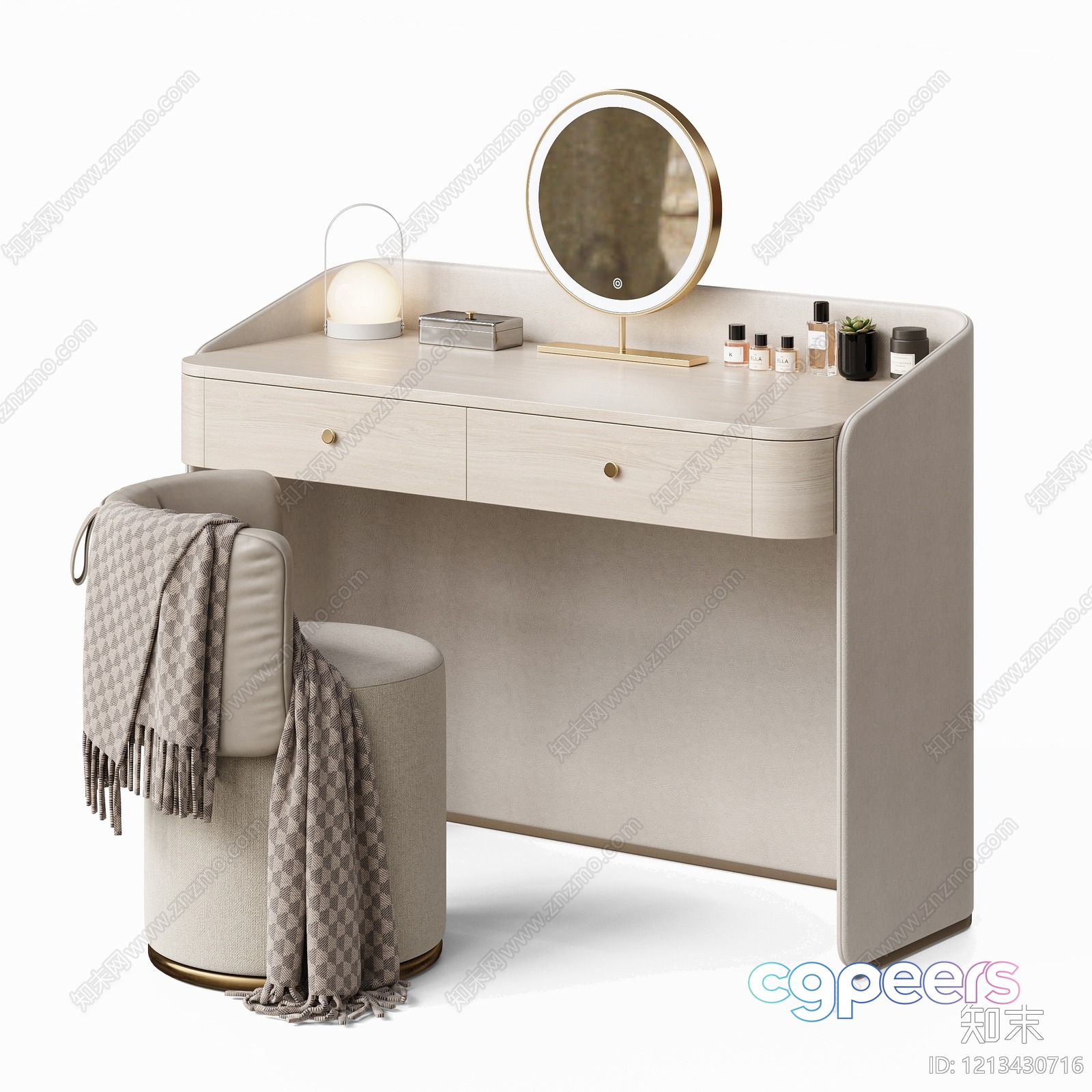 Modern Vanity Table 3D Model - 5233 - VRAY Render