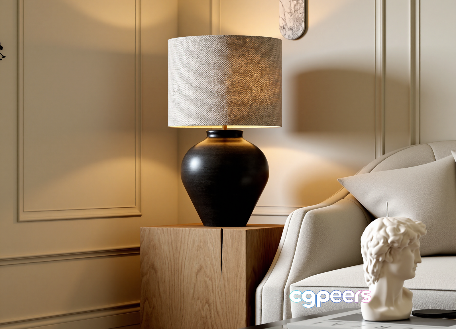 Modern Living Room 3D Model - 7602 - VRAY Render