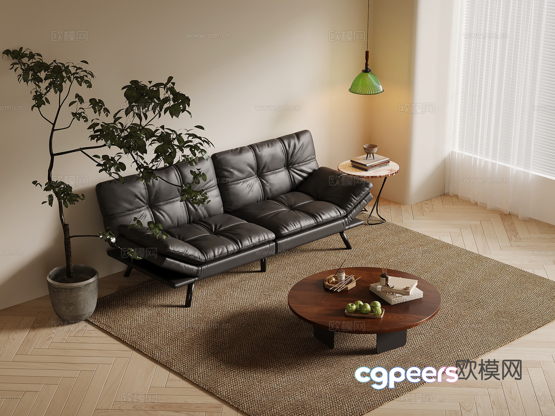 Modern Living Room 3D Model - 4082 - VRAY Render