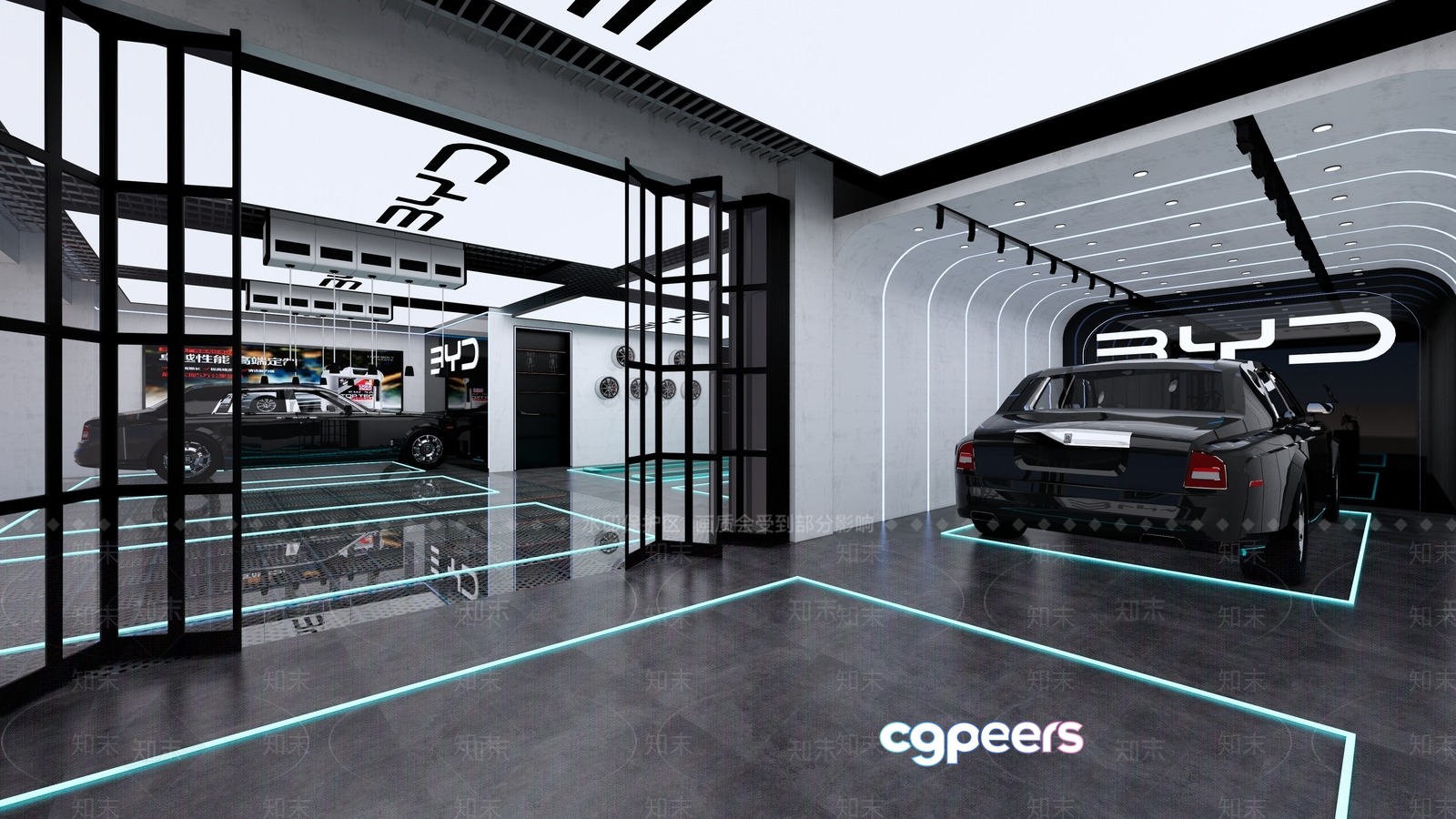 Modern Car Showroom 3D Model - 11187 - VRAY Render Modern Car Showroom 3D Model - 11187 - VRAY Render