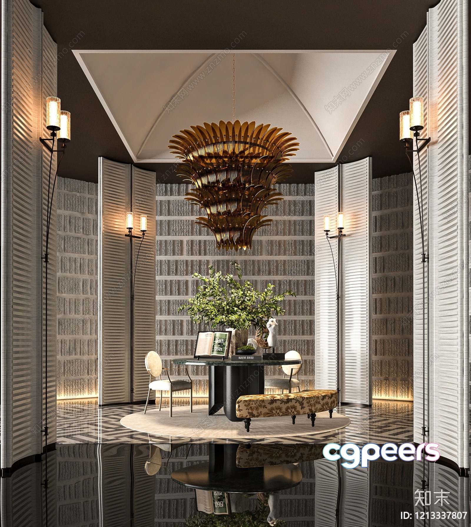 Luxurious Office Space 3D Model - 5005 - VRAY Render