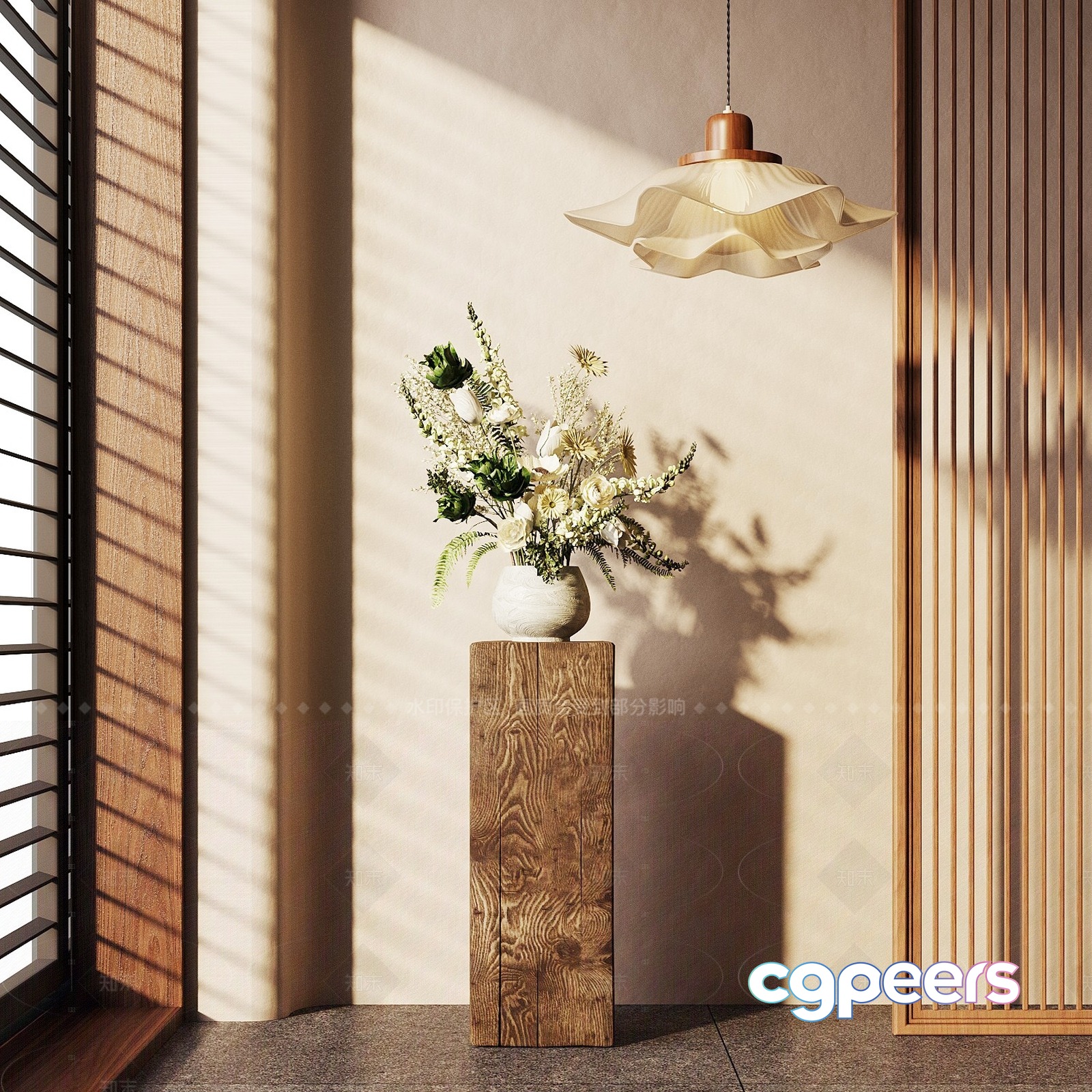 Modern Hanging Light Fixture 3D Model - 16191 - CORONA Render