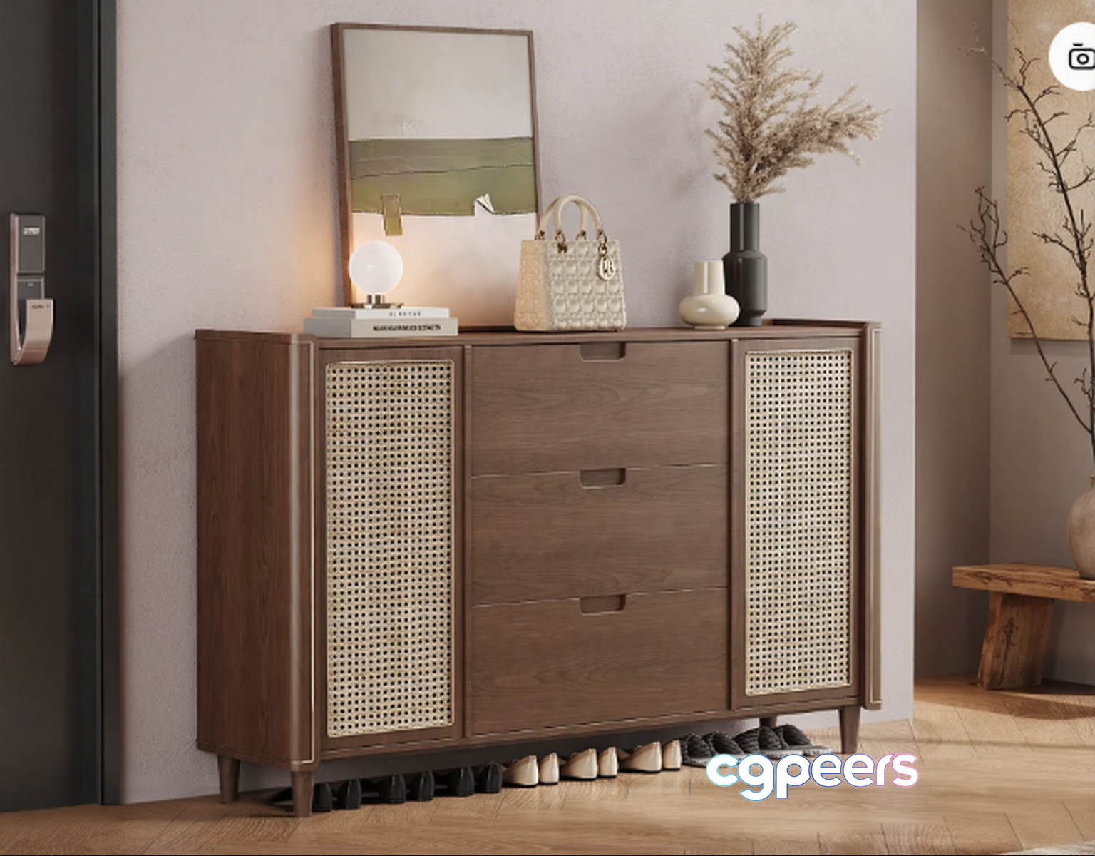 Mid-Century Modern Dresser 3D Model - 10474 - VRAY Render