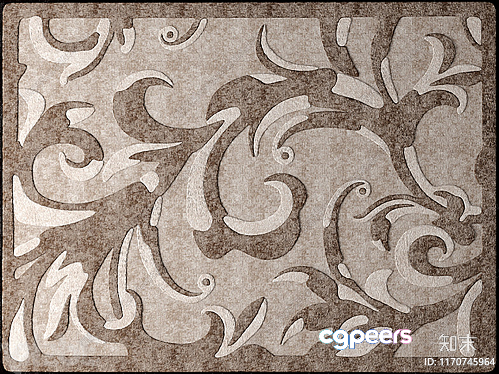 The Main Subject In This Image Is A Rug With A Floral Pattern 3D Model - 22777 - VRAY Render The Main Subject In This Image Is A Rug With A Floral Pattern 3D Model - 22777 - VRAY Render