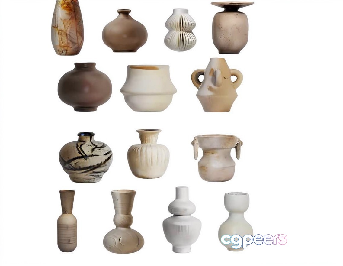 Vases Various Shapes And Styles 3D Model - 20573 - VRAY Render Vases Various Shapes And Styles 3D Model - 20573 - VRAY Render