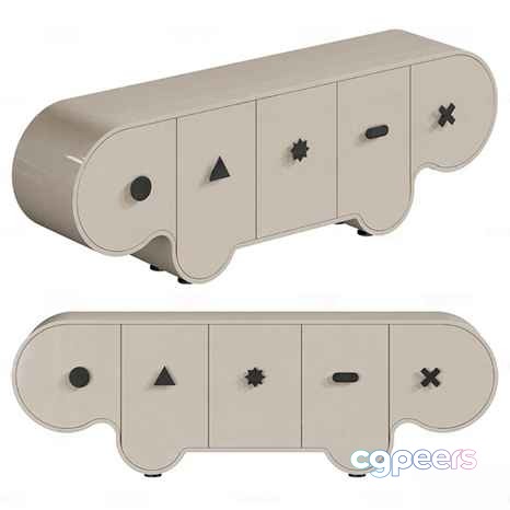 A Beige Furniture Piece With A Unique Design 3D Model - 4577 - VRAY Render A Beige Furniture Piece With A Unique Design 3D Model - 4577 - VRAY Render
