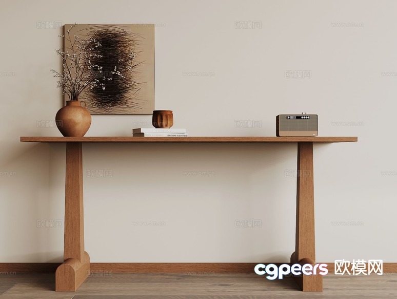 Modern Wooden Console Table 3D Model - 13238 - VRAY Render