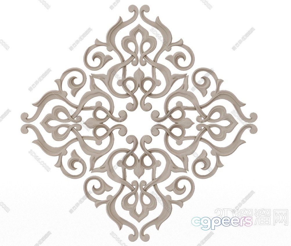 The Main Subject Is A Decorative Design With Intricate Patterns 3D Model - 802 - VRAY Render The Main Subject Is A Decorative Design With Intricate Patterns 3D Model - 802 - VRAY Render