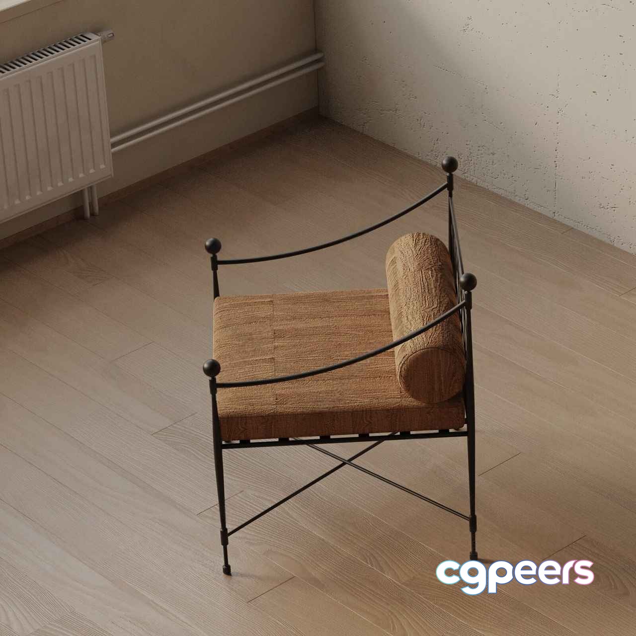 A Simple Metal Chair 3D Model - 5379 - VRAY Render A Simple Metal Chair 3D Model - 5379 - VRAY Render