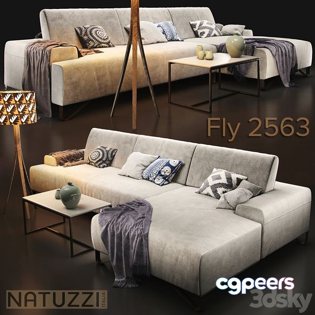 3ds Max Free - Sofa natuzzi Fly 2563 3ds Max Free - Sofa natuzzi Fly 2563