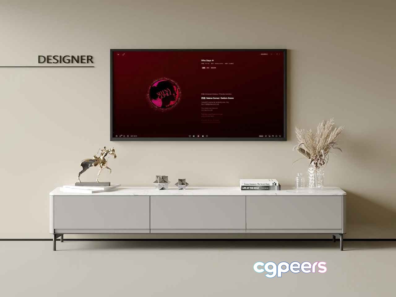 Modern Entertainment Center 3D Model - 4382 - VRAY Render Modern Entertainment Center 3D Model - 4382 - VRAY Render
