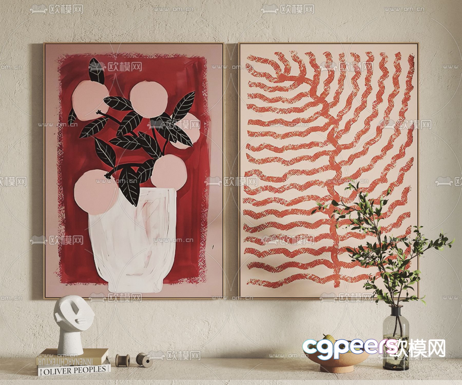 Modern Art Print 3D Model - 16774 - VRAY Render