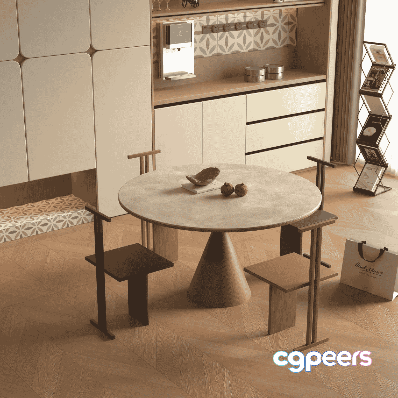 Modern Living Room 3D Model - 15007 - VRAY Render