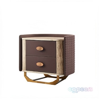 A Nightstand With Two Drawers 3D Model - 20564 - VRAY Render