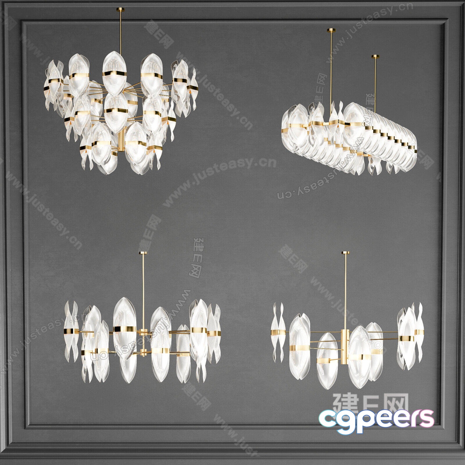 Gold Light Fixture 3D Model - 21054 - VRAY Render Gold Light Fixture 3D Model - 21054 - VRAY Render