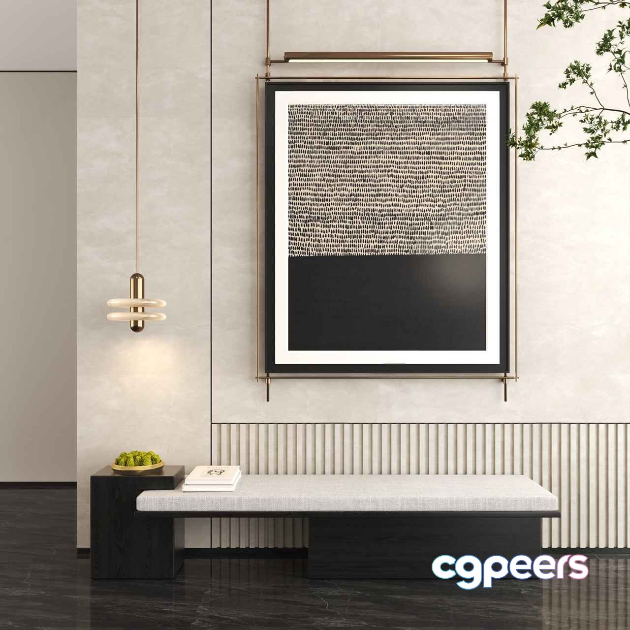 Modern Minimalist Artwork 3D Model - 1851 - VRAY Render Modern Minimalist Artwork 3D Model - 1851 - VRAY Render