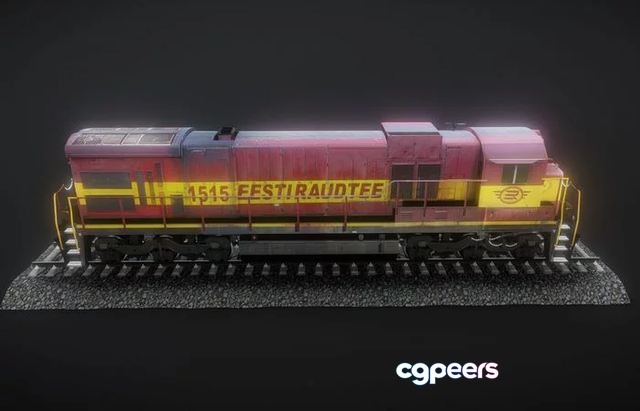 3D Game Assets - Model train 01 Low-poly 3D Game Assets - Model train 01 Low-poly