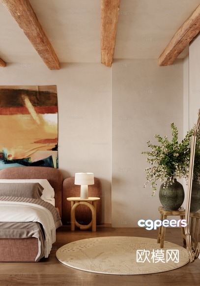 Cozy Bedroom 3D Model - 828 - VRAY Render