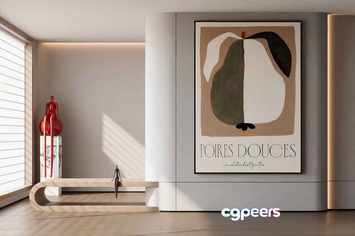 Modern Artwork 3D Model - 17519 - CORONA Render Modern Artwork 3D Model - 17519 - CORONA Render