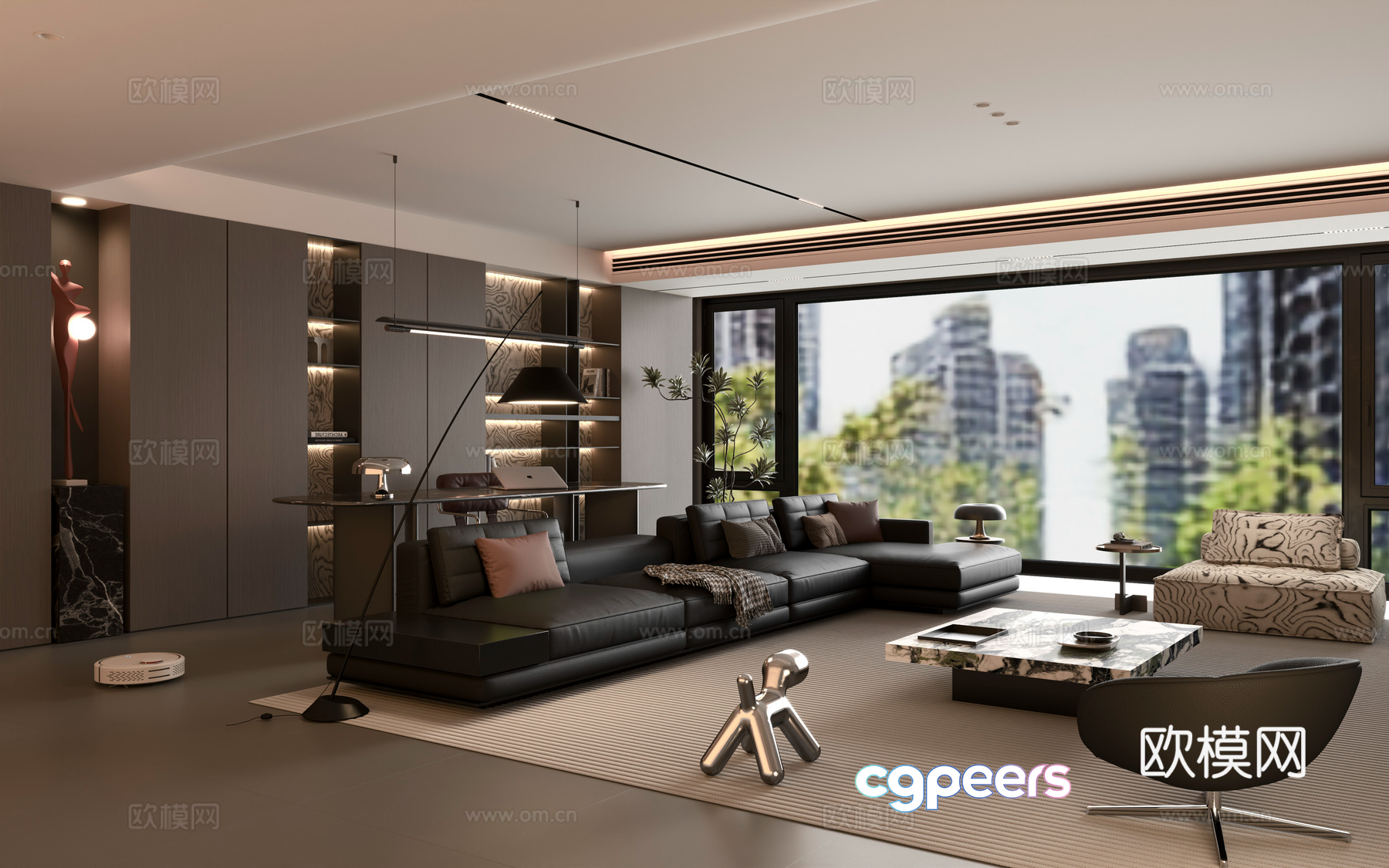 Modern Living Room 3D Model - 5750 - VRAY Render Modern Living Room 3D Model - 5750 - VRAY Render