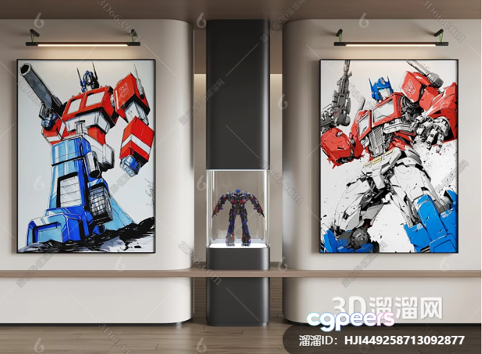 A Transformer-Themed Room 3D Model - 17050 - VRAY Render