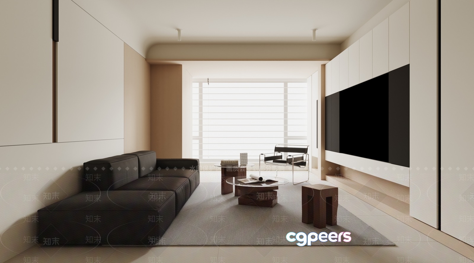 Modern Living Room 3D Model - 12522 - VRAY Render