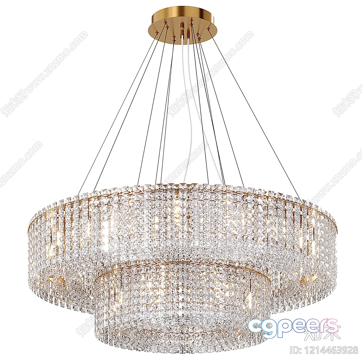Gold Light Fixture 3D Model - 6205 - VRAY Render